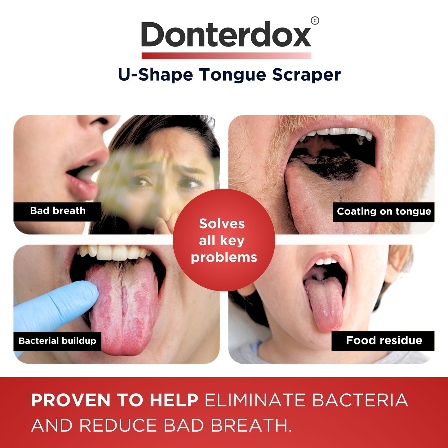 Tongue Scraper - ที่ขูดลิ้นสแตนเลสทรง U-Shape