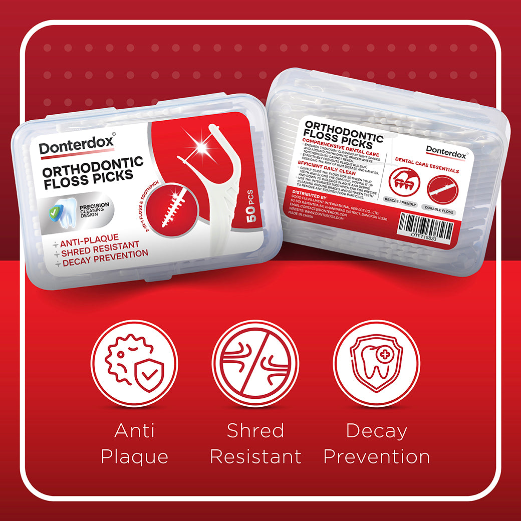Orthodontic Floss Picks - ไหมขัดฟันแบบด้ามพร้อมก้านขัดซอกฟัน
