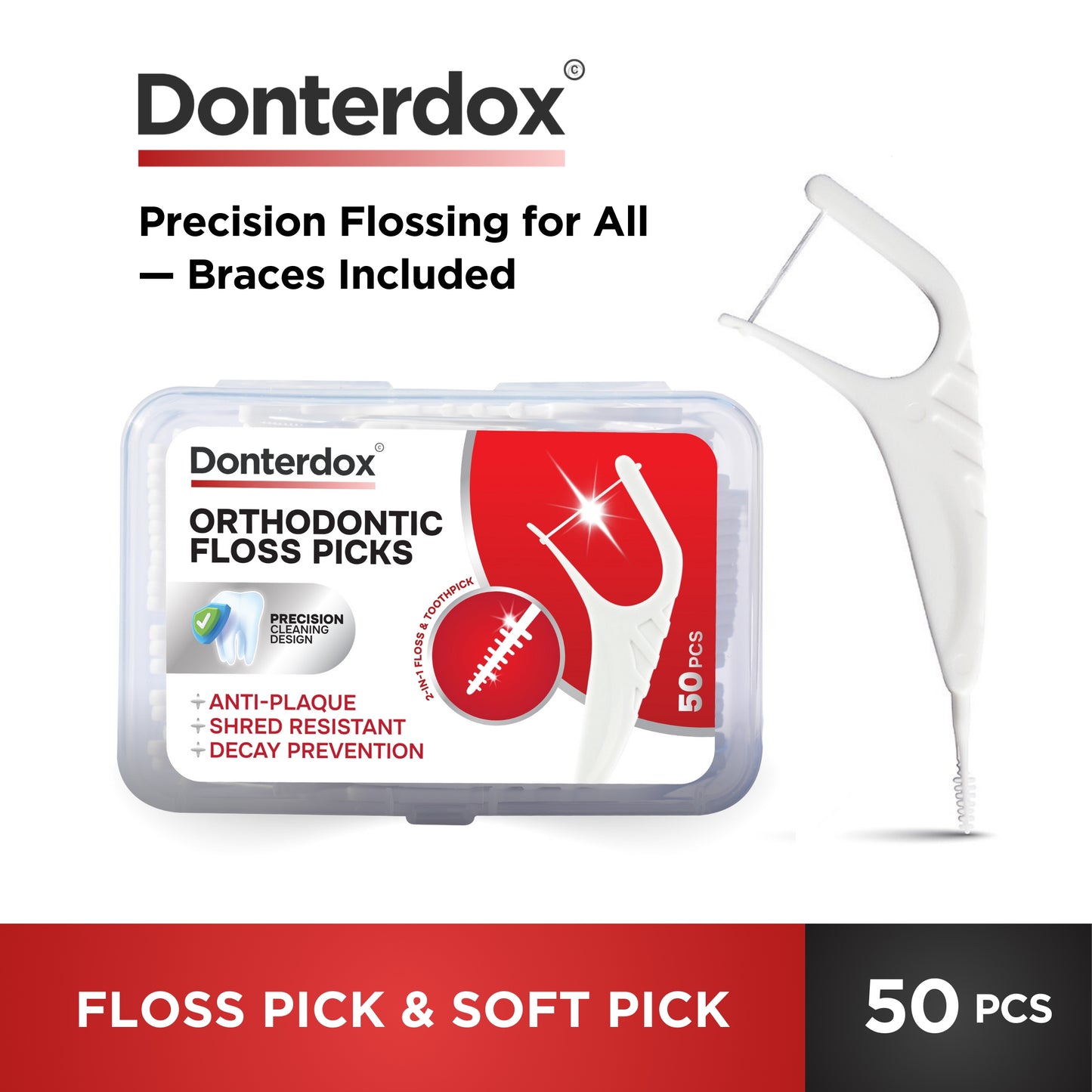 Orthodontic Floss Picks - ไหมขัดฟันแบบด้ามพร้อมก้านขัดซอกฟัน