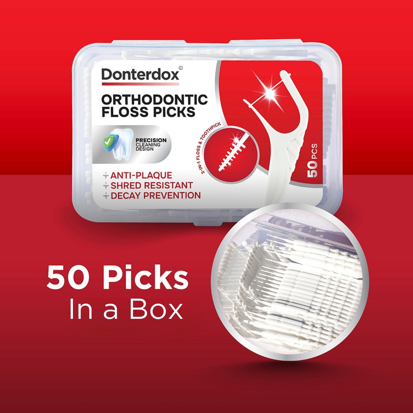 Orthodontic Floss Picks - ไหมขัดฟันแบบด้ามพร้อมก้านขัดซอกฟัน