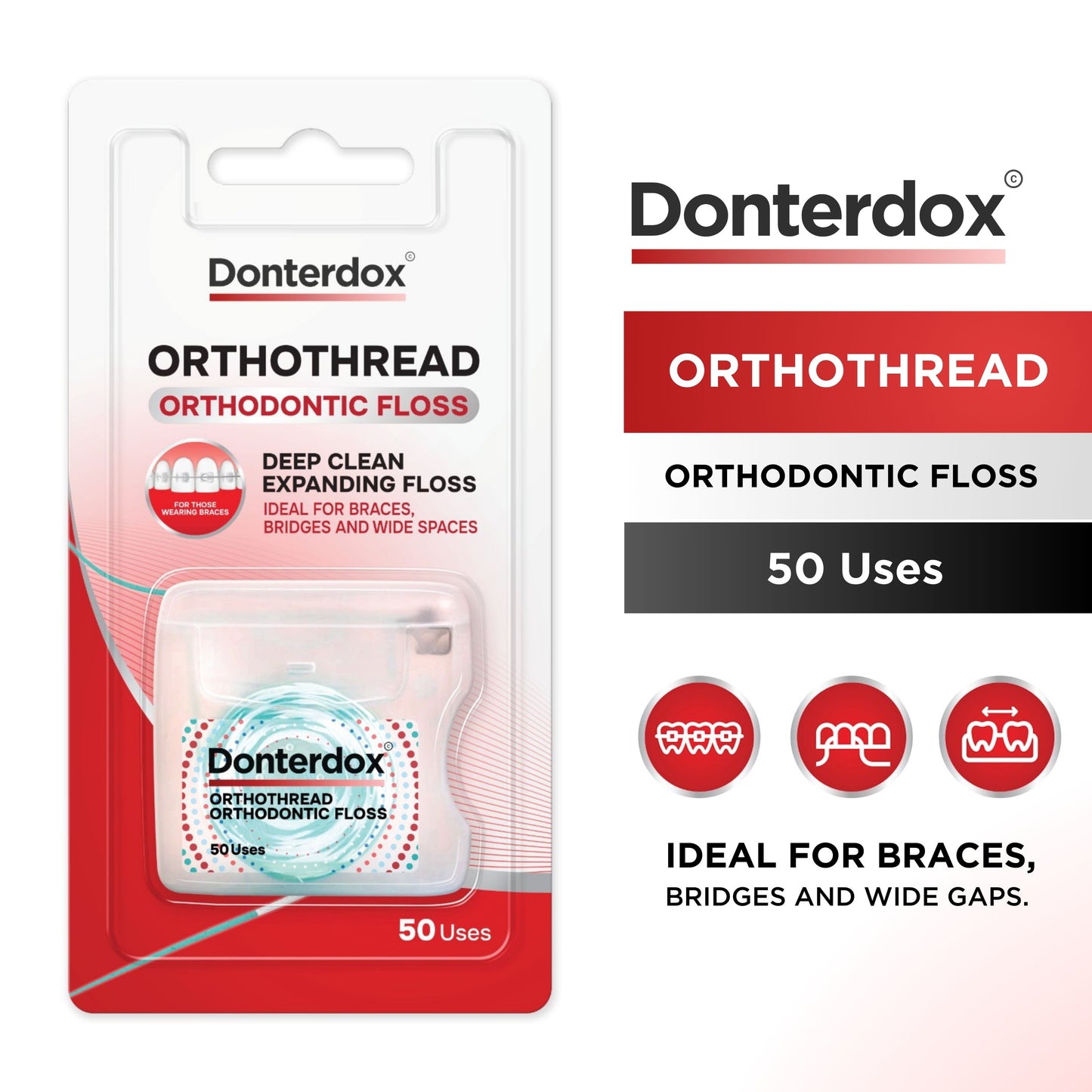 OrthoThread - ไหมขัดฟันปลายแข็งสำหรับคนจัดฟัน