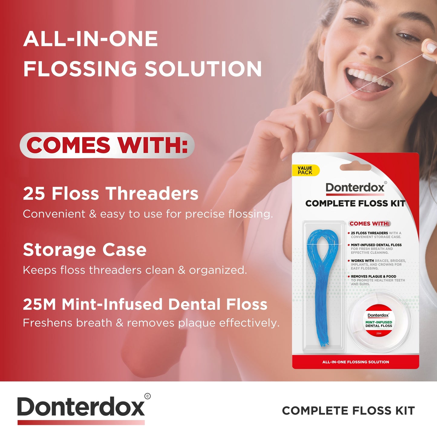 Complete Floss Kit - ชุดห่วงนำไหมขัดฟันและไหมขัดฟัน